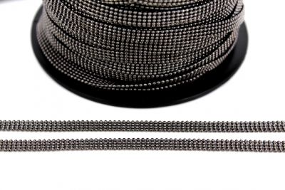 1.5 mm 4 SIRA TRAŞSIZ SİYAH TOP DORE ZİNCİR - 2