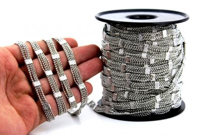 1.5 mm 5 SIRALI TRAŞLI NİKEL TOP DORE ZİNCİR - 2