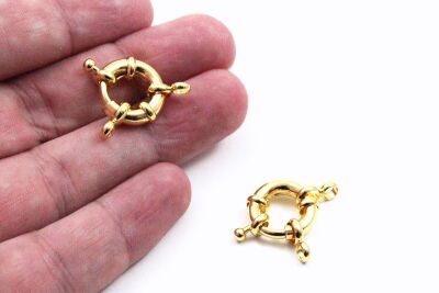 15 mm GEMİCİ DÜMEN KLİPS, ALTIN KAPLAMA - 1