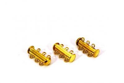 20 mm ÜÇLÜ SÜRGÜLÜ KLİPS, SARI KAPLAMA - 2