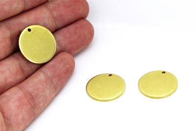 1.5x12 mm YUVARLAK TEK DELİK KALIN PUL, HAM PİRİNÇ #1288H - 2