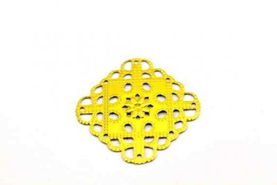 36x36 mm DESENLİ KARE PUL, HAM PİRİNÇ #420H - 3