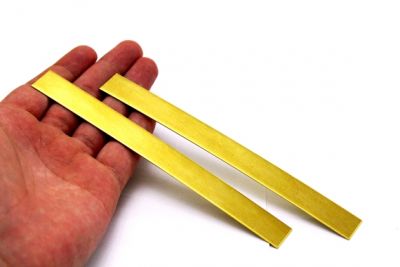 15x150 mm DÜZ METAL PLAKA DELİKSİZ, HAM PİRİNÇ - 3