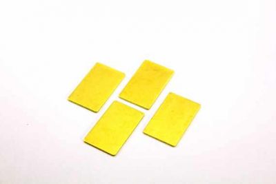 15x25 mm DİKDÖRTGEN DELİKSİZ PUL, HAM PİRİNÇ #1003H-DELİKSİZ - 2