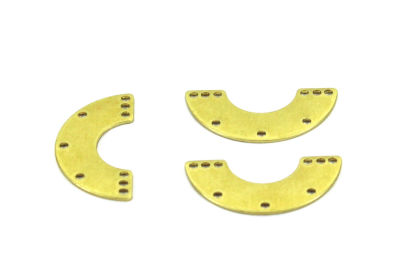 15x30 mm YARIM ÇEMBER AY PUL, HAM PİRİNÇ #1318H - 2