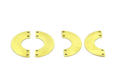15x30 mm YARIM ÇEMBER AY PUL, HAM PİRİNÇ #1319H - 3