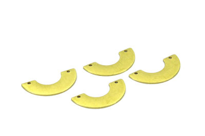 15x30 mm YARIM ÇEMBER AY PUL, HAM PİRİNÇ #1321H - 2