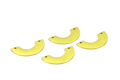 15x30 mm YARIM ÇEMBER AY PUL, HAM PİRİNÇ #1321H - 3