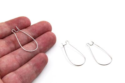 15x32 mm OVAL KÜPE KANCASI NİKEL KAPLAMA - 2