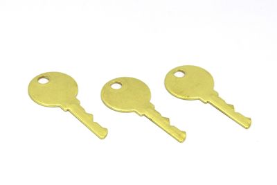15x33 mm ANAHTAR DESENLİ PUL, HAM PİRİNÇ #1594H - 2