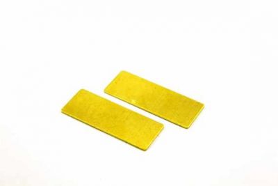 15x40 mm DİKDÖRTGEN DELİKSİZ PUL, HAM PİRİNÇ #997H-DELİKSİZ - 2