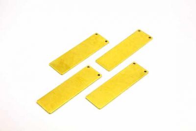 15x50 mm DİKDÖRTGEN İKİ DELİK PUL, HAM PİRİNÇ #993H - 2