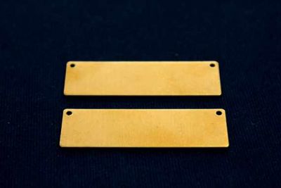 15x50 mm DİKDÖRTGEN İKİ DELİK PUL, HAM PİRİNÇ #992H-YAN-DELİK - 2