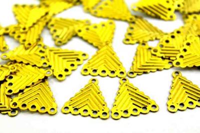 18x17 mm DESENLİ KÜPE SALLANTISI, HAM PİRİNÇ #145H - 2