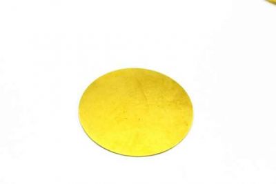 52 mm DÜZ YUVARLAK DELİKSİZ PUL, HAM PİRİNÇ #1046H - 3