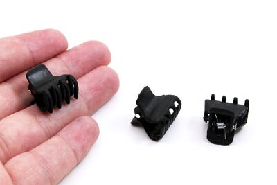 16 mm, PLASTİK MANDAL TOKA, SİYAH RENK - 3