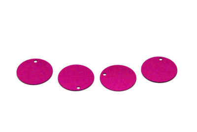 16 mm PLASTİK PUL PAYET, NAKIŞ PULU, DÖKME PUL, YAN DELİK, FUŞYA RENK - 2