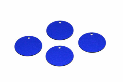 16 mm PLASTİK PUL PAYET, NAKIŞ PULU, DÖKME PUL, YAN DELİK, MAVİ RENK - 2
