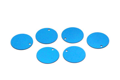 16 mm PLASTİK PUL PAYET, NAKIŞ PULU, DÖKME PUL, YAN DELİK, TURKUAZ RENK - 2