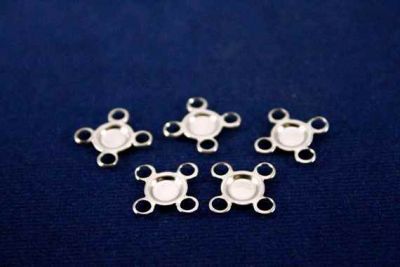12x12 mm ÜÇGEN DESENLİ PUL, NİKEL KAPLAMA, PİRİNÇ #154N - 2