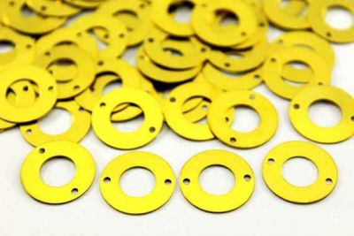 16 mm YUVARLAK İKİ DELİK PUL, HAM PİRİNÇ #9H - 2