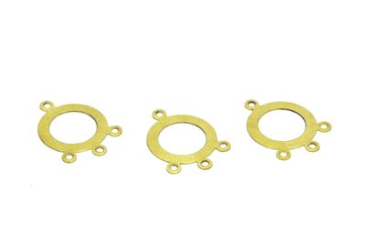 16 mm YUVARLAK KÜPE SALLANTISI PUL, HAM PİRİNÇ, #1623H - 2