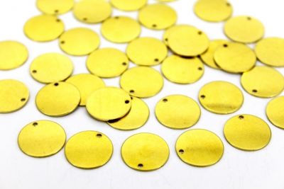 16 mm YUVARLAK TEK DELİK KALIN PUL, HAM PİRİNÇ #64H-KALIN - 2