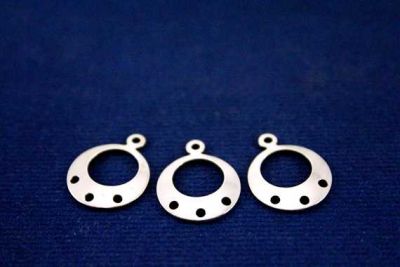 16x13 mm DESENLİ PUL, KÜPE SALLANTI PULU, NİKEL KAPLAMA #412N - 2