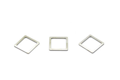 16x16 mm KALIN KARE PUL, NİKEL KAPLAMALI PİRİNÇ #1269N - 2