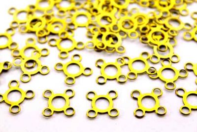 12x12 mm DESENLİ PUL, HAM PİRİNÇ #155H - 2