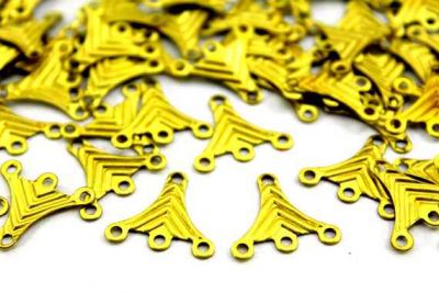 16x17 mm DESENLİ KÜPE SALLANTISI, HAM PİRİNÇ #148H - 2
