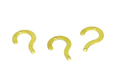 16x23 mm SORU İŞARETİ DESENLİ SALLANTI PUL, HAM PİRİNÇ #1614H - 2