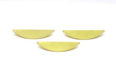 16x45 mm OVAL DESENLİ BOMBELİ ÇİFT DELİK PUL, HAM PİRİNÇ #1484H - 2