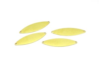 16x45 mm OVAL DESENLİ ÇİFT DELİK PUL, HAM PİRİNÇ #1473H - 3
