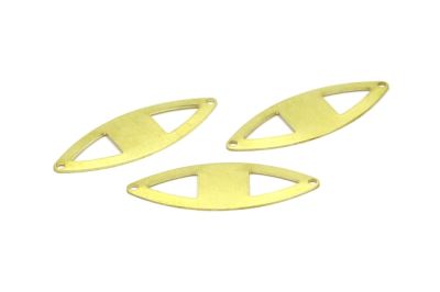 16x45 mm OVAL DESENLİ ÇİFT DELİK PUL, HAM PİRİNÇ #1478H - 2