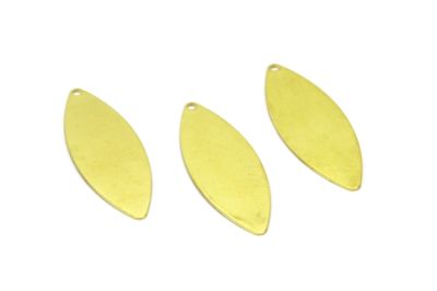 16x45 mm OVAL DESENLİ TEK DELİK PUL, HAM PİRİNÇ #1474H - 2