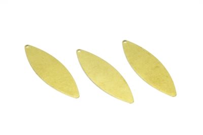 16x55 mm OVAL DESENLİ TEK DELİK PUL, HAM PİRİNÇ #1461H - 2