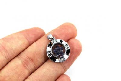 17 mm MOR KOLYE UCU, NİKEL KAPLAMA - 2