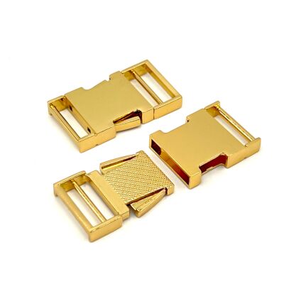 20 MM ZAMAK GEÇMELİ KEMER TOKASI, YANDAN BASMALI TOKA SARI KAPLAMA - 2