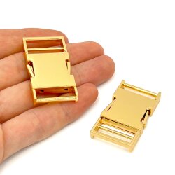 20 MM ZAMAK GEÇMELİ KEMER TOKASI, YANDAN BASMALI TOKA SARI KAPLAMA - 3