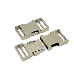 20 MM ZAMAK GEÇMELİ KEMER TOKASI, YANDAN BASMALI TOKA RODYUM KAPLAMA - 2