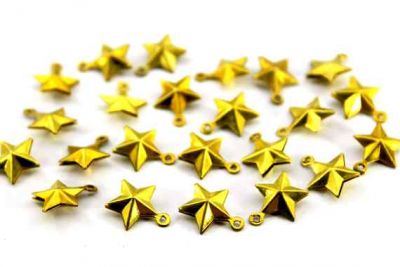 13x11 mm ÇİFT TARAFLI YILDIZ PUL, HAM PİRİNÇ #291H - 2
