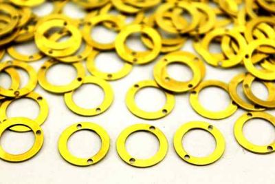 13 mm YUVARLAK İKİ DELİK PUL, HAM PİRİNÇ #293H - 2