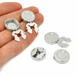 17.5 mm KOL DÜĞMESİ, RODYUM KAPLAMA - 2