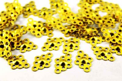 17x12 mm SEKİZ DELİKLİ PUL, HAM PİRİNÇ #30H - 2