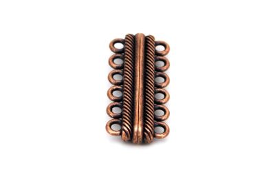 17x37 mm ALTILI MIKNATISLI KLİPS, BAKIR KAPLAMA - 2