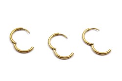 18 mm, ÇELİK KÜPE KANCASI, GOLD RENK, 1. KALİTE KARARMAZ - 2