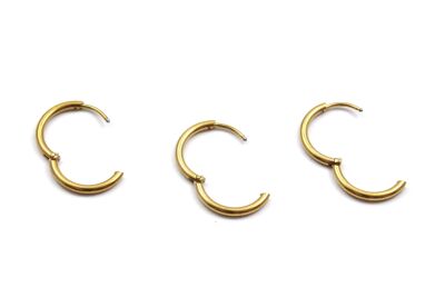 18 mm, ÇELİK KÜPE KANCASI, GOLD RENK, 1. KALİTE KARARMAZ - 2