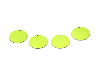 18 mm PLASTİK PUL PAYET, NAKIŞ PULU, DÖKME PUL, YAN DELİK, AÇIK YEŞİL RENK - 2