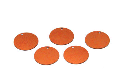 18 mm PLASTİK PUL PAYET, NAKIŞ PULU, DÖKME PUL, YAN DELİK, BAKIR RENK - 2